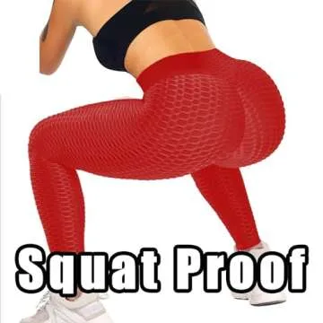 JGS1996 Womens Hidden Scrunch Butt Lifting Workout Leggings High Waist Tummy Control Booty Lift Gym Yoga Pants Tights