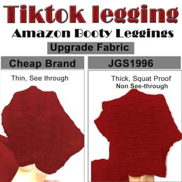 JGS1996 Womens Hidden Scrunch Butt Lifting Workout Leggings High Waist Tummy Control Booty Lift Gym Yoga Pants Tights