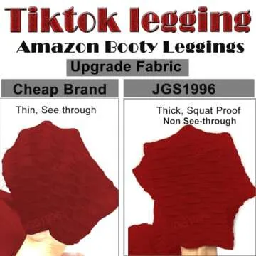 JGS1996 Womens Hidden Scrunch Butt Lifting Workout Leggings High Waist Tummy Control Booty Lift Gym Yoga Pants Tights