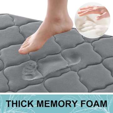 OLANLY Plush Memory Foam Bathroom Rug - Luxurious Comfort