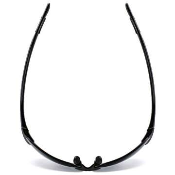 JULI Sports Sunglasses for Men Women Tr90 Rimless Frame for Running Fishing Golf Surf Driving(Black)