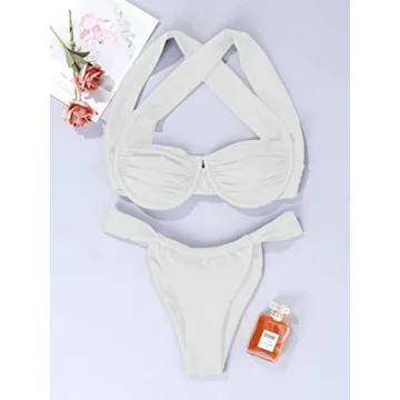 Hilinker Women's Stylish Ruched Bikini Set for Summer