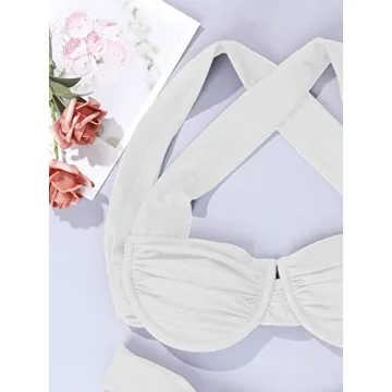 Hilinker Women's Stylish Ruched Bikini Set for Summer