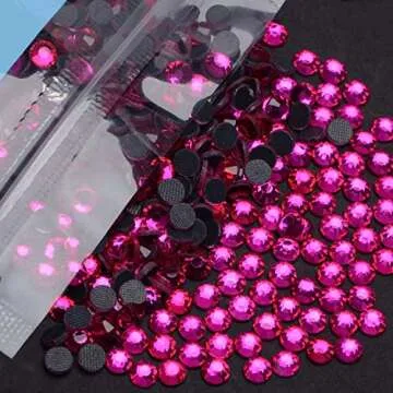 1500 Pieces Rose Pink Hot Fix Rhinestones - SS16 Quality