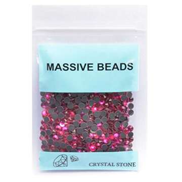 1500 Pieces Rose Pink Hot Fix Rhinestones - SS16 Quality