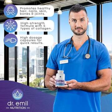 DR. EMIL NUTRITION Multi Collagen Peptides Plus Biotin and Vitamin D - Biotin and Collagen Supplemen...
