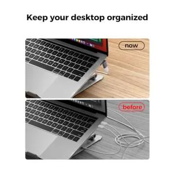 Silkland USB 4 Cable for Thunderbolt 4 Cable 4FT and USB C 90 Degree Right Angle Adapter 2 Pack，40Gbps，240W