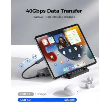 Silkland USB 4 Cable for Thunderbolt 4 Cable 4FT and USB C 90 Degree Right Angle Adapter 2 Pack，40Gbps，240W