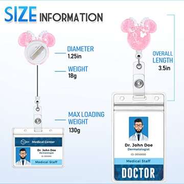 Plifal Cartoon Retractable Badge Reel Holder for Nurses