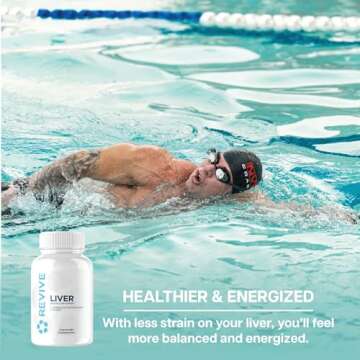 Revive MD Natural Liver Cleanse, Detox, & Repair Pills, Liver Health Support Formula - Milk Thistle Liver Defense Supplement - Inflammation Reducer & Promotes Healthy Liver Function - 120 Capsules