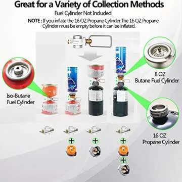 Horynar Butane Refill Adapter Isobutane Fuel Canister Isobutane Canister Butane Propane adapter with Exhaust Air Pressure Button/Great for jetboil fuel Canister/Backpacking Camping Stove Adapter