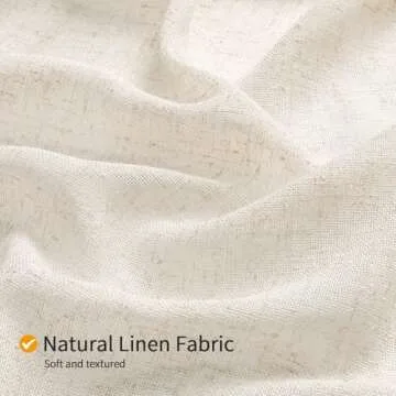 Gibelle Boho Farmhouse Shower Curtain Set, Linen Cotton Fabric Shower Curtain with Macrame Lace Decor, Modern Bohemian French Country Chic Bathroom Curtain with PEVA Liner 72x72 - Beige/Cream