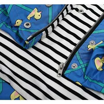 Morezi Dog Zip Up Dog Raincoat with Reflective Buttons, Rain/Water Resistant, Adjustable Drawstring, Removable Hood, Stylish Premium Dog Raincoats - Size XS to XXL Available - Grid Blue - L