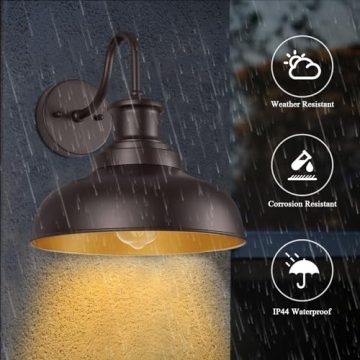 Diyel Outdoor Gooseneck Barn Light for Porch or Entryway