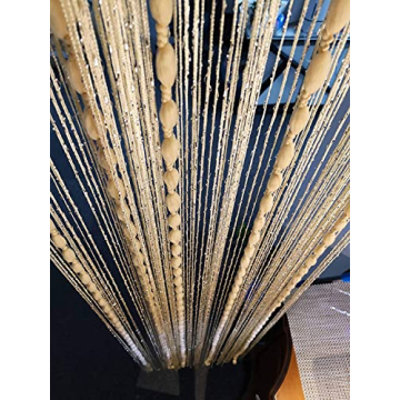 Hysenm Door String Curtains 39x79 Glitter Fringe Decor