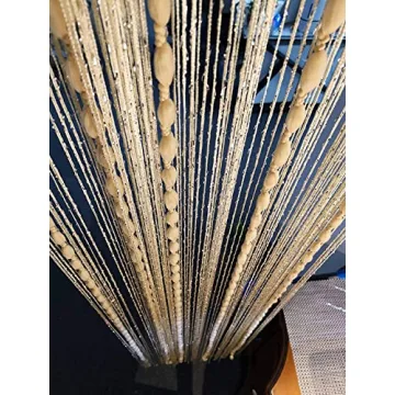 Hysenm Door String Curtains 39x79 Glitter Fringe Decor
