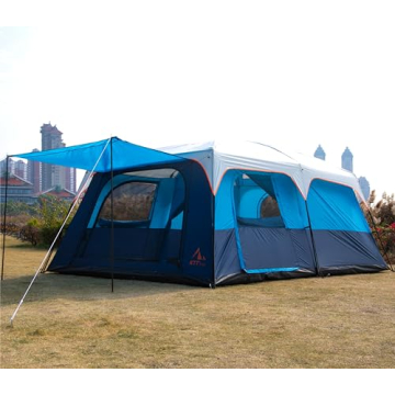 KTT Extra Large Family Camping Tent - 12-14 Person Space