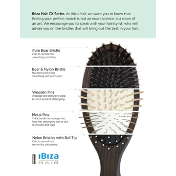 Ibiza Hair Oval Detangling Brush - Eco-Friendly & Hypoallergenic