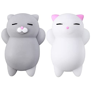 Nutty Toys Squishy Cat Set - 2" Soft Silicone Kawaii Kitties, Stress Relief Toy for All Ages
