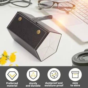 Aubeco Sunglasses Travel Case, Foldable 5 Slot Eyeglass Organizer, Hanging Storage Box for Women and Men