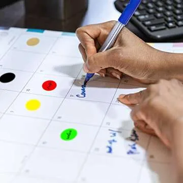 Yeachlaing 2000 Pieces 0.5 Inch Round Color Coding Labels,Circle Dot Stickers Used for Classroom Office and More,with Perforation Line (Kraft)