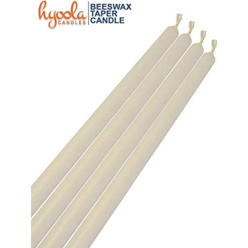 Hyoola 10 Inch Pure Beeswax Taper Candles 12 Pack