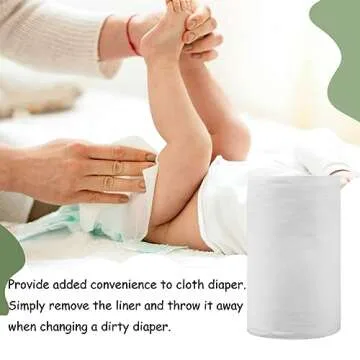 ALVABABY Diaper Liner for Baby Cloth Diapers Natural Soft Disposable Diaper Liners 11.8x7.1 Inch Fragrance Free Chlorine Free 400 Sheets