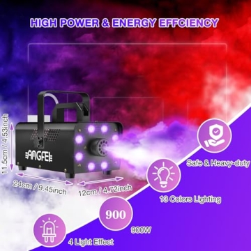 Fog Machine Kit with LED Lights & Remote Control
