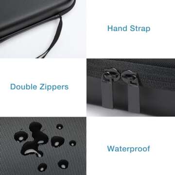 MOSISO Electronic Organizer Travel Case Compatible with MacBook Power Adapter, Compatible with Magic Mouse & Pencil, SD Card, USB Flash Disk with 4 Modular Insert & 2 Cable Tie & Snap Hook, Black