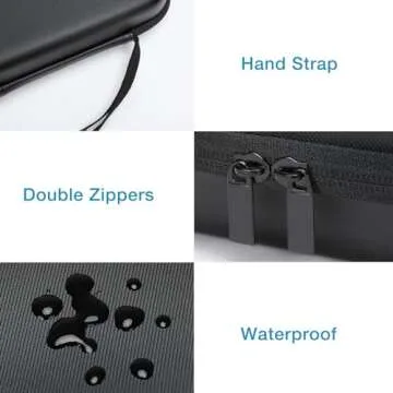 MOSISO Electronic Organizer Travel Case Compatible with MacBook Power Adapter, Compatible with Magic Mouse & Pencil, SD Card, USB Flash Disk with 4 Modular Insert & 2 Cable Tie & Snap Hook, Black