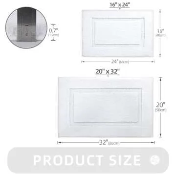 ZOESIOER Bathroom Rugs Sets 2 Piece, Ultra Absorbent Soft Bath Rug, Machine Washable Microfiber Non-...