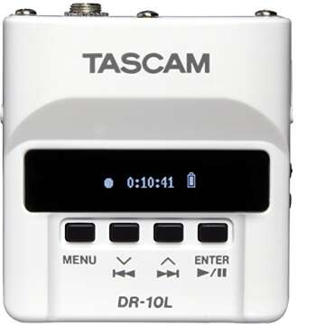TASCAM Micro Portable Digital Audio Recorder with Lavalier Microphone, AV recording, interview recor...