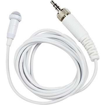 TASCAM Micro Portable Digital Audio Recorder with Lavalier Microphone, AV recording, interview recording 24-Bit/48 kHz BWAV File Format, White (DR-10WL)