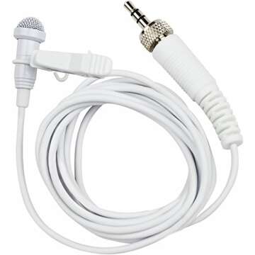 TASCAM Micro Portable Digital Audio Recorder with Lavalier Microphone, AV recording, interview recording 24-Bit/48 kHz BWAV File Format, White (DR-10WL)