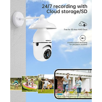 Light Bulb Security Camera 2Pack for Home Security
