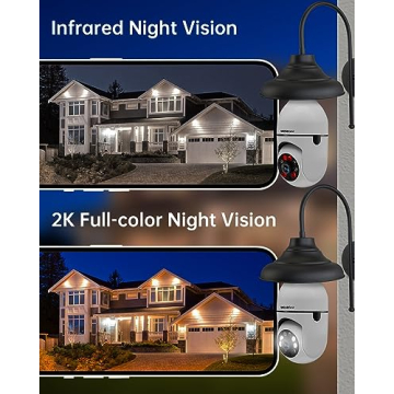 Light Bulb Security Camera 2Pack for Home Security