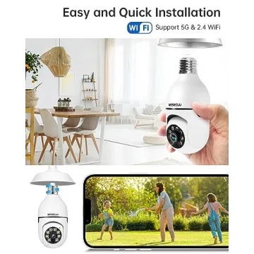 Light Bulb Security Camera 2Pack for Home Security