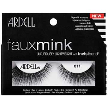 Luxuriously Glamorous Ardell Faux Mink 811 False Lashes - 4 Pairs, Featherlight