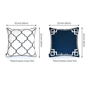 Hofdeco Stylish Water Resistant Pillow Covers Set of 2