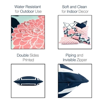 Hofdeco Stylish Water Resistant Pillow Covers Set of 2