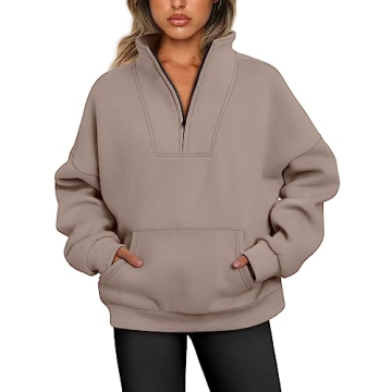 Trendy Queen Half Zip Pullover - Stylish Oversized Comfort