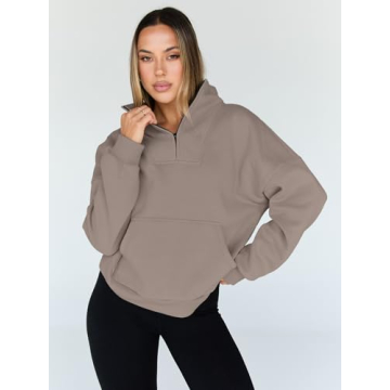 Trendy Queen Half Zip Pullover - Stylish Oversized Comfort