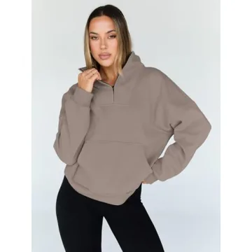 Trendy Queen Half Zip Pullover - Stylish Oversized Comfort