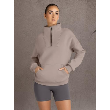 Trendy Queen Half Zip Pullover - Stylish Oversized Comfort