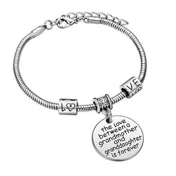 YEEQIN Love between a Grandmother and Granddaughter is Forever Bracelet Family Jewelry Christmas Gift