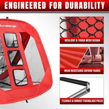 DuraRange Pop-Up Golf Chipping Net, Chip Training Aid for Precision & Distance, Outdoor & Indoor Pra...