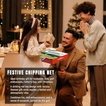 DuraRange Pop-Up Golf Chipping Net, Chip Training Aid for Precision & Distance, Outdoor & Indoor Practice, Best Gift for Golfer, Dad, Husband, Kids - Red