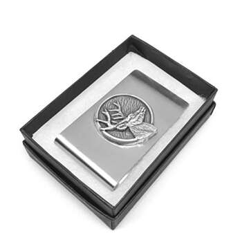 Cigar Cutters by Jim Custom Designed French-Fold Money Clip in Brushed Stainless Steel Money Clip (Golf 1)