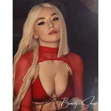 Avidlove Sexy Outfits for Women Clubwear Long Sleeve Crop Top See Through Shirt(Red,L)