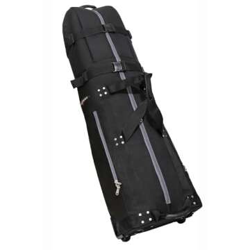 CaddyDaddy New First Class Premium Padded Golf Club Travel Cover with Wheels - Heavy Duty Golf Trave...